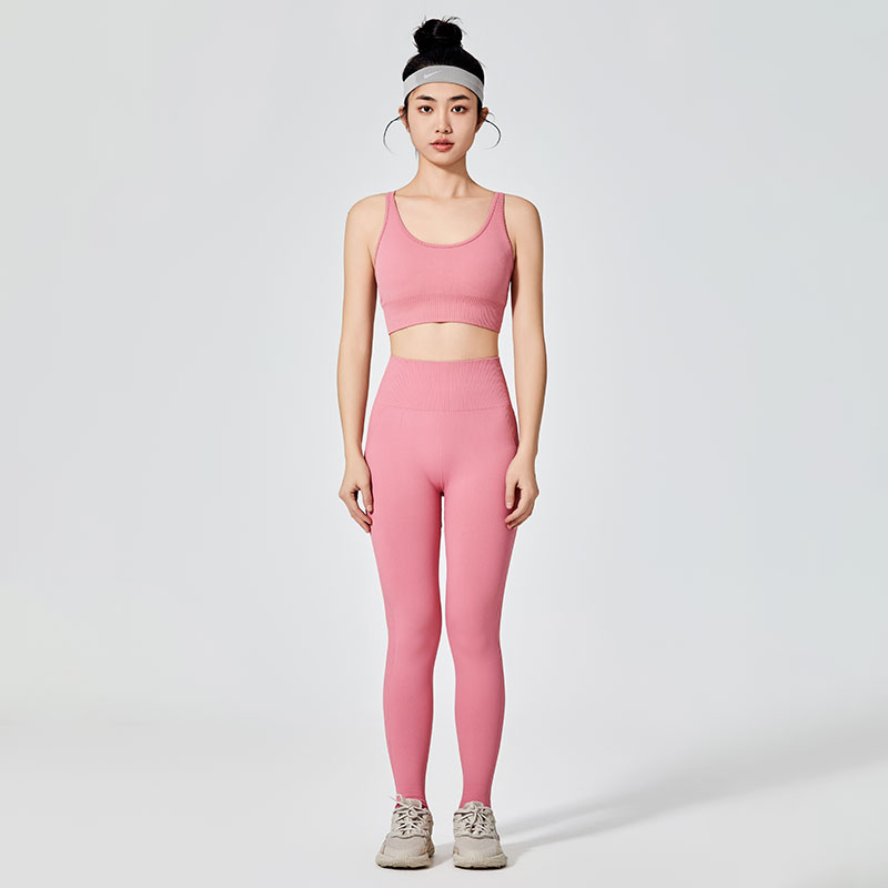 Damskie kolorowe, proste legginsy sportowe 