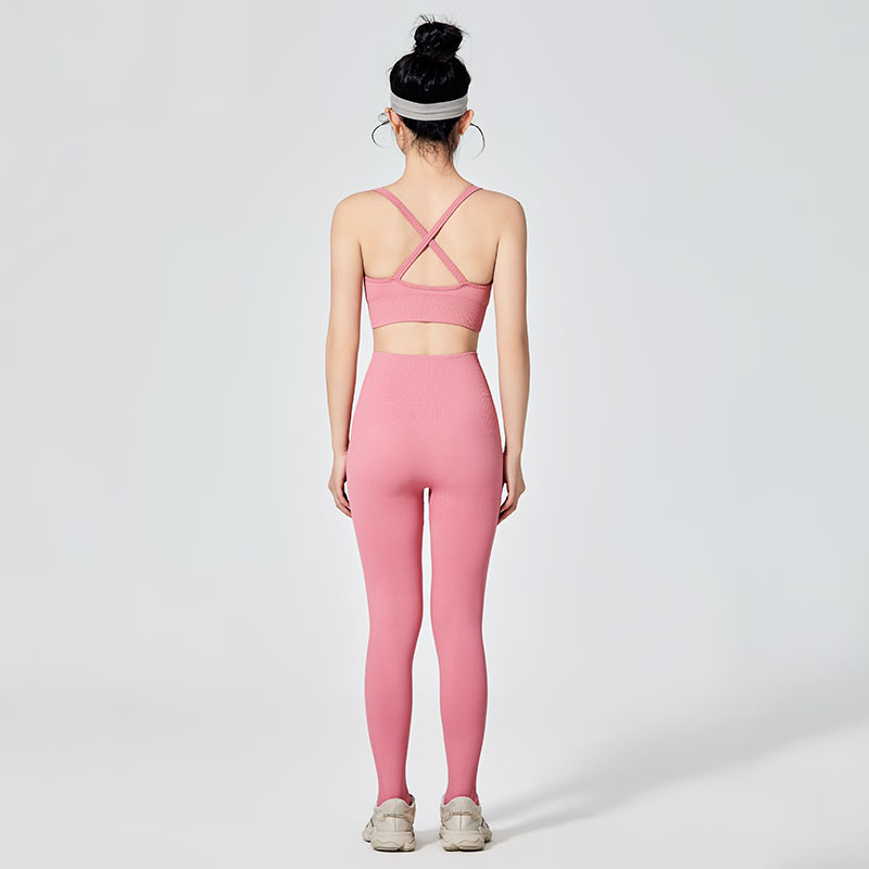 Damskie kolorowe, proste legginsy sportowe 