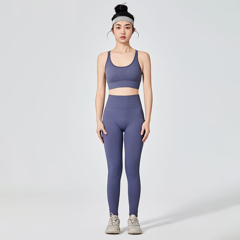 Damskie kolorowe, proste legginsy sportowe 